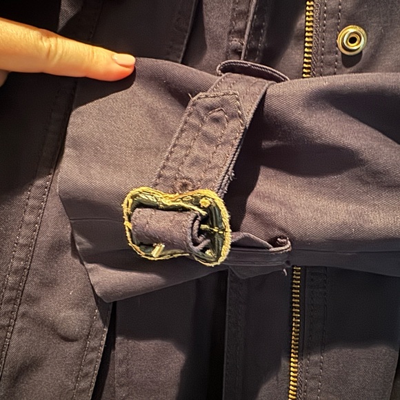 J. Crew blue trench coat - Picture 3 of 5